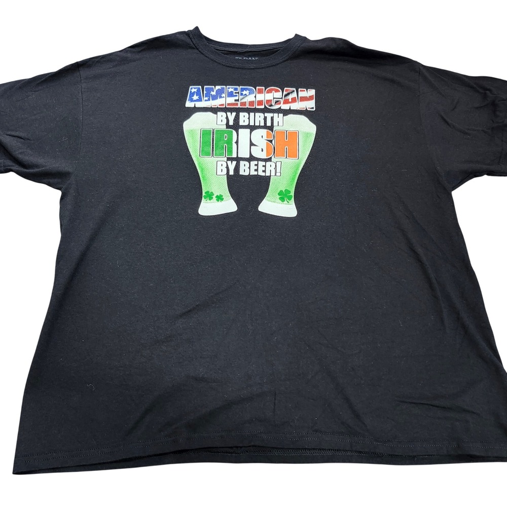 Gildan T-Shirt Mens 2XL DryBlend Black American Irish Beer Mattingly's EUC